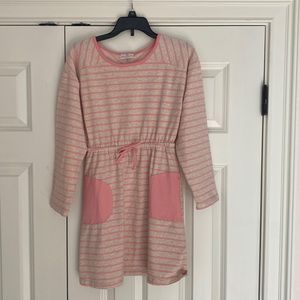 Hanna Anderson long sleeve striped dress. Size 130 (us size 8). NWOT